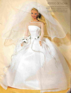 Выкройка свадебного платья для куклы